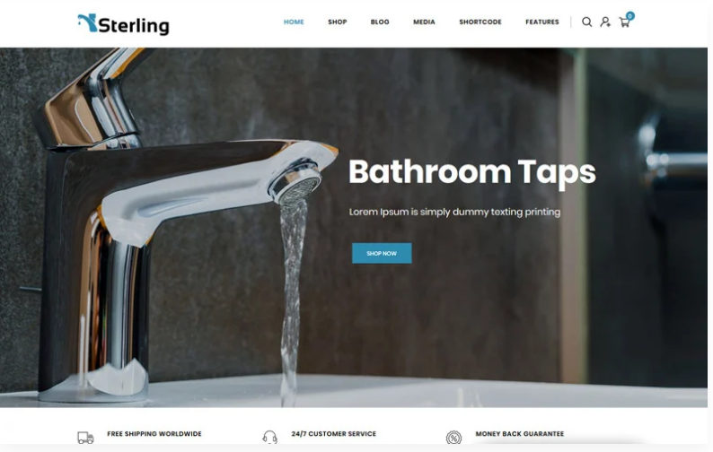 Sterling Bathroom Accessories Store WooCommerce Theme