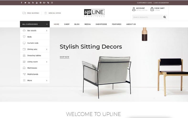 UpLine Furniture Online Store WooCommerce Theme