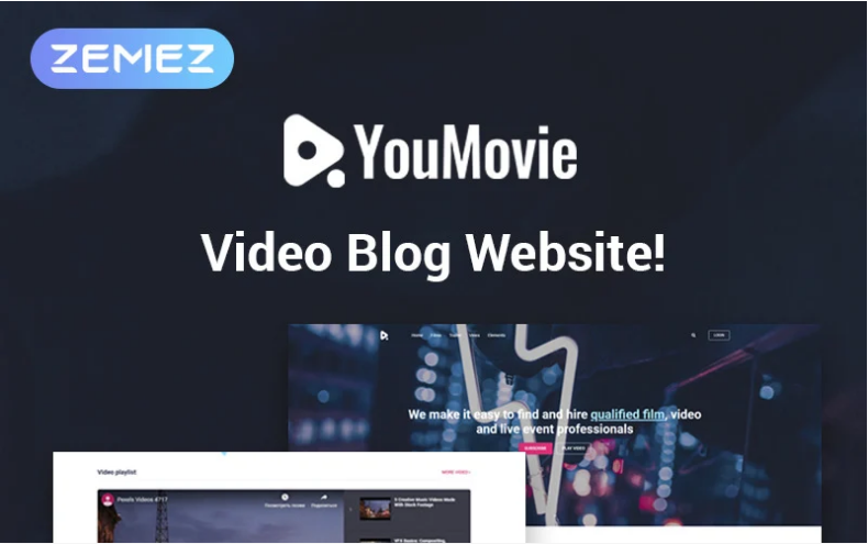 YouMovie Videography Elementor WordPress Theme