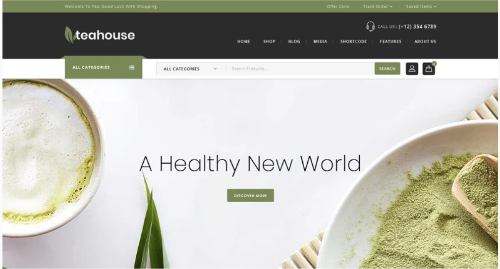 Teahouse Multi Purpose Store WooCommerce Theme 1