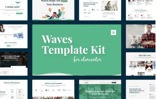 Waves Startup Agency Elementor Template Kit