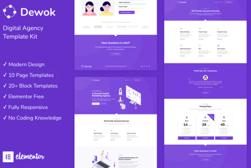 Dewok Digital Agency Template Kit