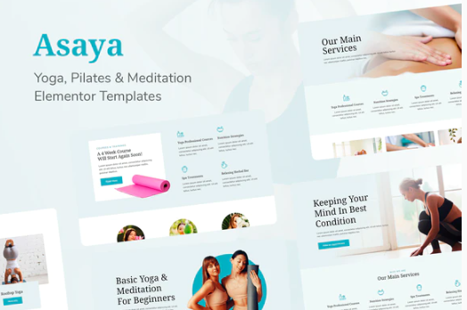 Asaya Yoga Meditation Elementor Kit