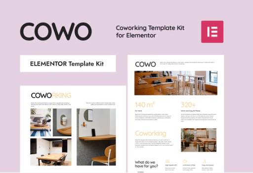 COWO Coworking Elementor Template Kit