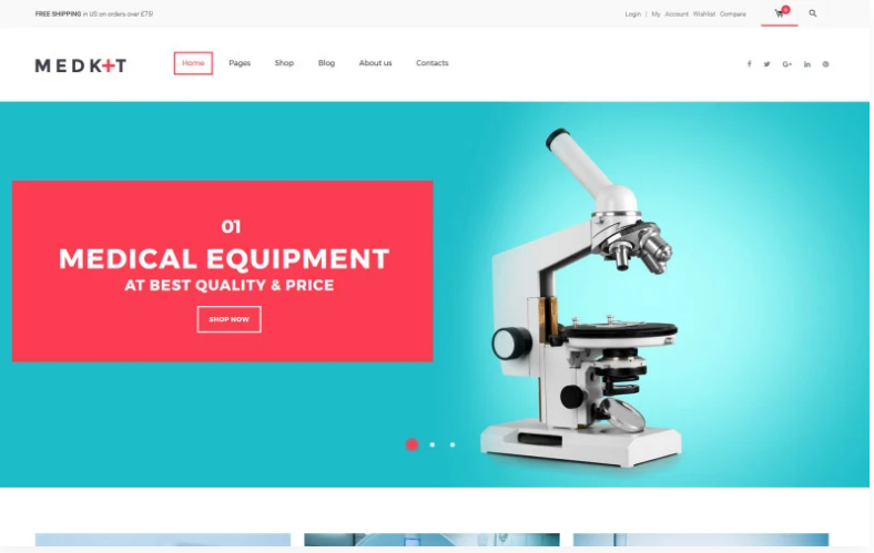 MedKit Medical Equipment WooCommerce Theme