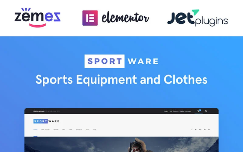 SportWare Sport Equipment Clothes WooCommerce Theme