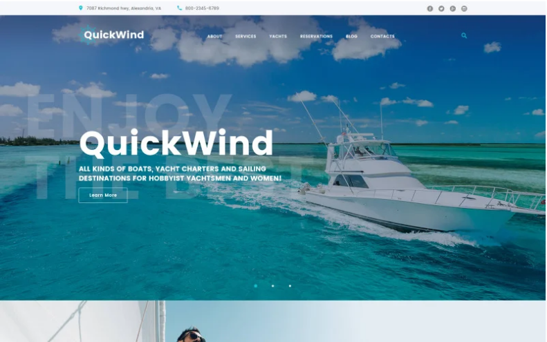 Yachting Voyage Charter WordPress Theme