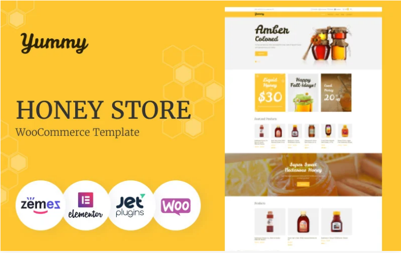 Yummy Honey Store WooCommerce Theme