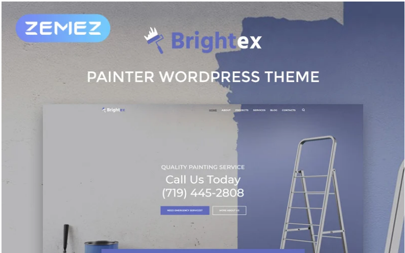 Brightex Painting Services Multipurpose Classic Elementor WordPress Theme