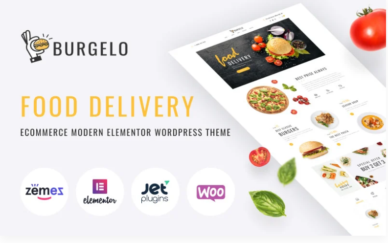 Burgelo Food Delivery ECommerce Modern Elementor WooCommerce Theme