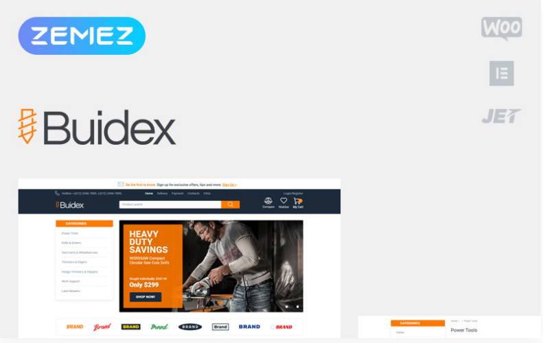 Buidex Tools ECommerce Classic Elementor WooCommerce Theme