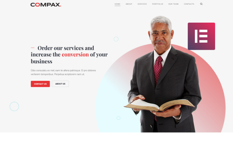 Compax Minimal Creative Business Elementor WordPress Theme 1