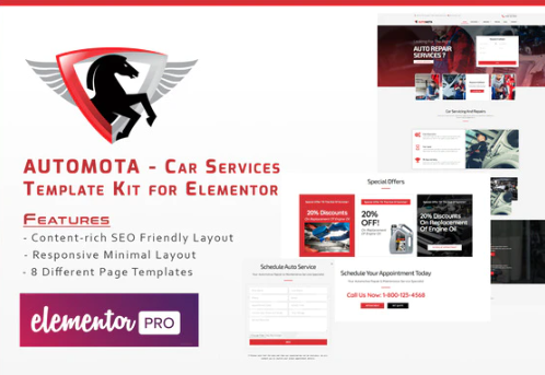 Automota Car Repair Services Template Kit