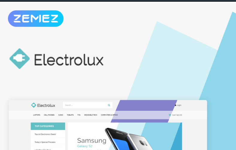 Electrolux Electronics Shop Elementor WooCommerce Theme 1