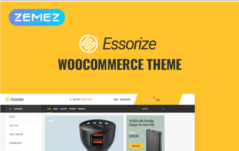 Essorize Electronics ECommerce Classic Elementor WooCommerce Theme