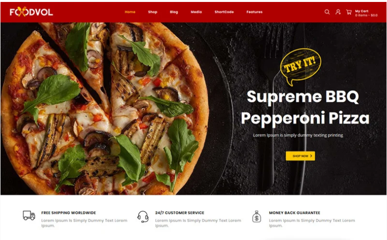 Foodvol Restaurants Store WooCommerce Theme