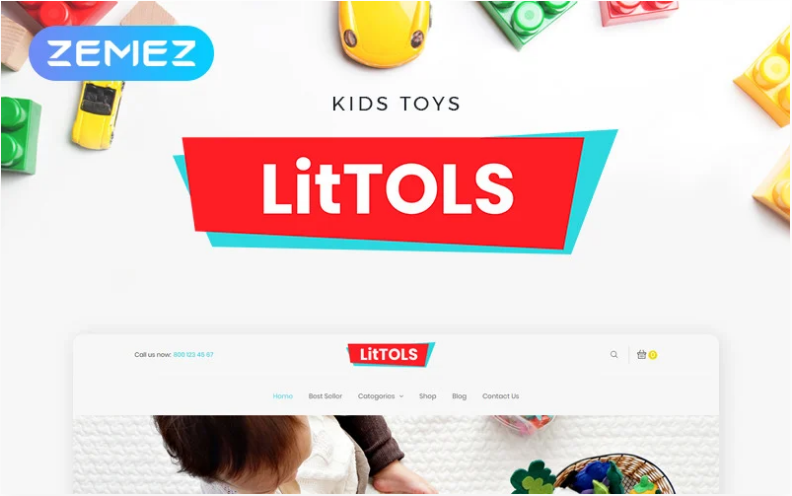 LitTOLS Toys Games Store Elementor WooCommerce Theme