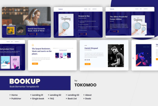 Bookup Book Elementor Template Kit