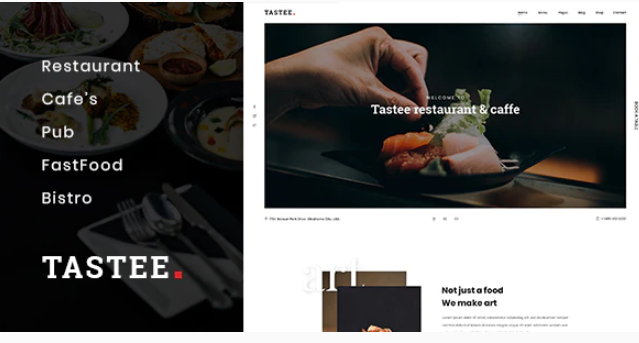 Tastee Restaurant PSD Template