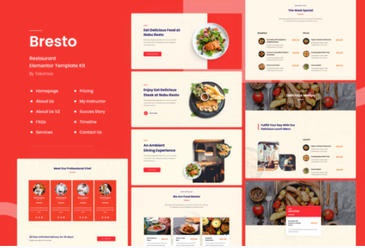 Restaurant Elementor Template Kit