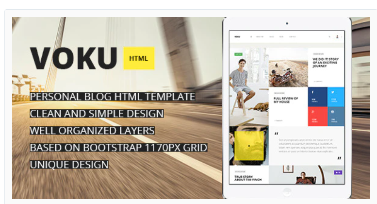 Voku Minimal Portfolio and Blog HTML Template