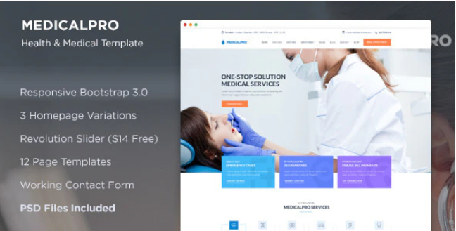 MedicalPRO Health and Medical HTML Template