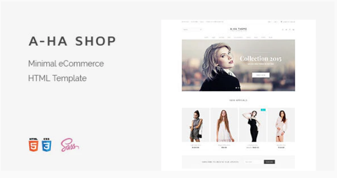 A ha Shop Minimal Elegant eCommerce HTML Template