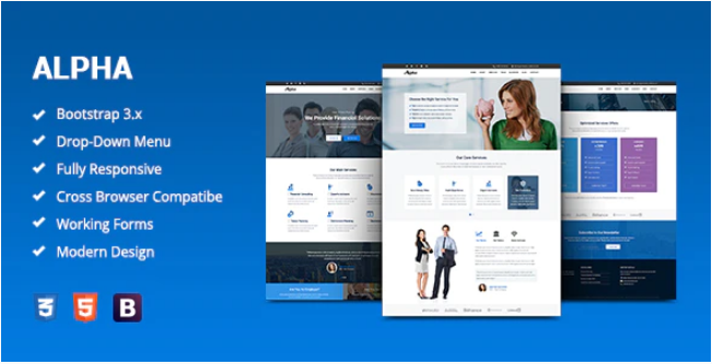 Alpha Business Consulting and Financial Services HTML Template