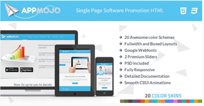 App Mojo Software Landing Page HTML