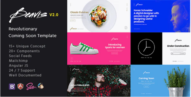 Beavis Multi Concept HTML5 Coming Soon Template