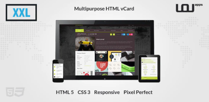 XXL Multipurpose HTML vCard