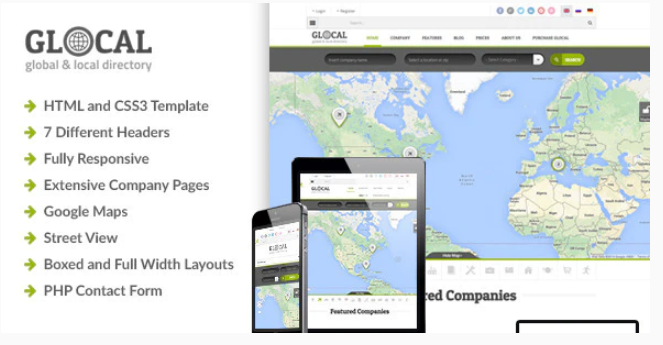 Glocal Responsive Directory Template