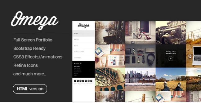 Omega Full Width HTML Portfolio