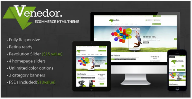 Venedor Premium Bootstrap Ecommerce HTML5 Template