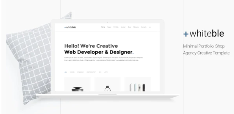 Whiteble Minimal Portfolio Agency Shop Creative HTML Template