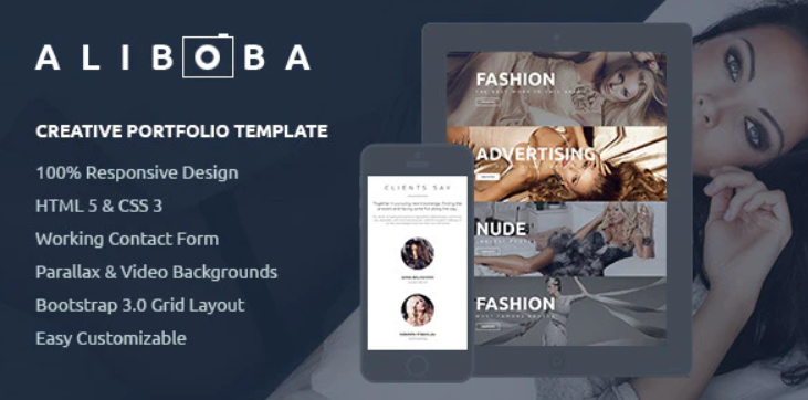 Aliboba One Page Creative Portfolio Template