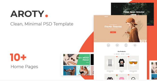 Aroty Clean Minimal Shop PSD Template