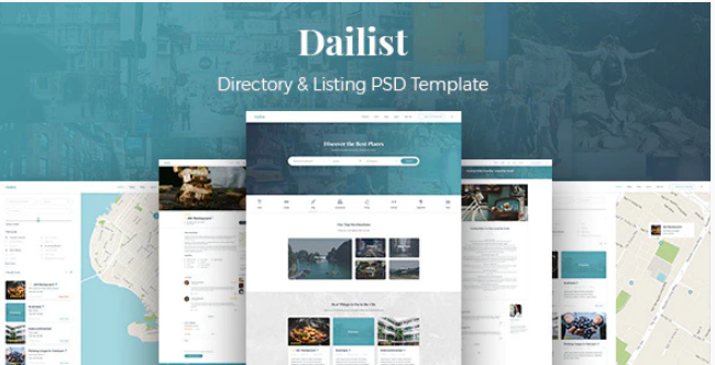 Dailist Directory Listing PSD Template