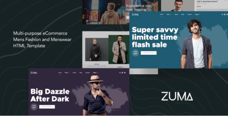 Zuma eCommerce Men Fashion HTML Template