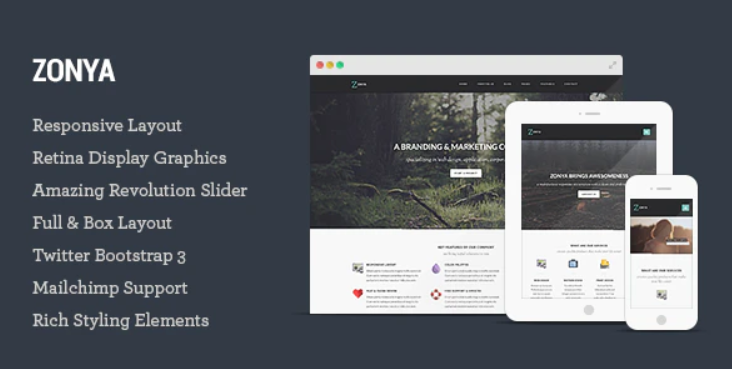 Zonya Multipurpose Responsive HTML5 Template 2