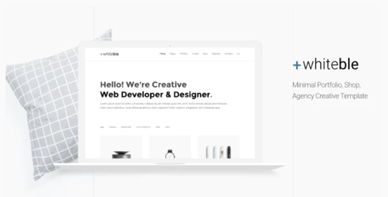 Whiteble Minimal Portfolio Agency Shop Creative HTML Template 1