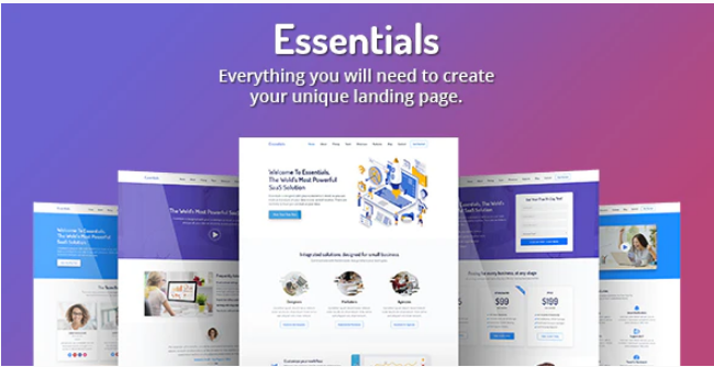 Essentials High Converting SaaS Landing Page Template