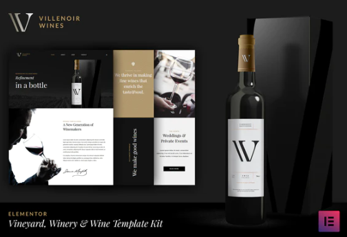 Villenoir Wine Template Kit