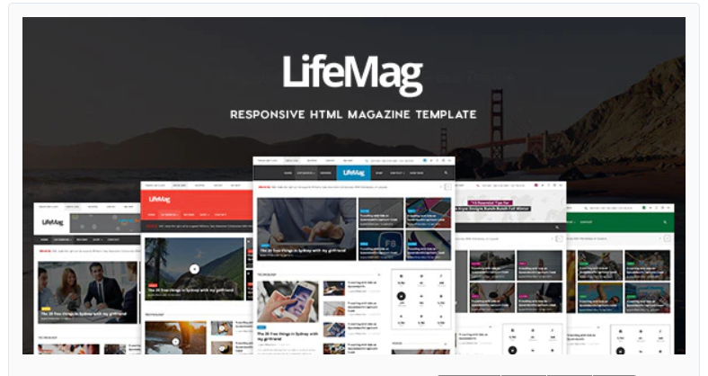 LifeMag Responsive HTML Magazine Template 1