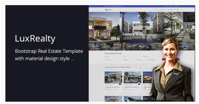 Lux Realty Real EstateProperty Material Design