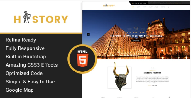 History Museum Exhibition HTML Template 1