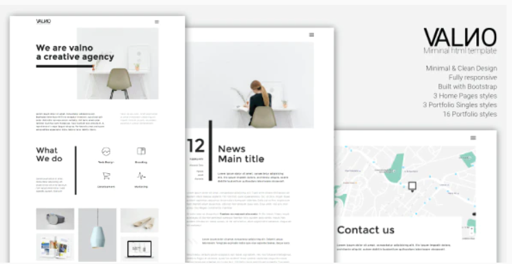 Valno Minimal Creative Multi page Portfolio Template