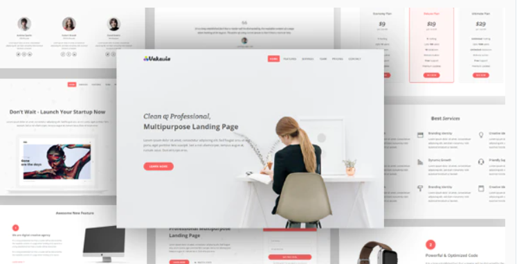 Vakavia Multipurpose Landing Page Template