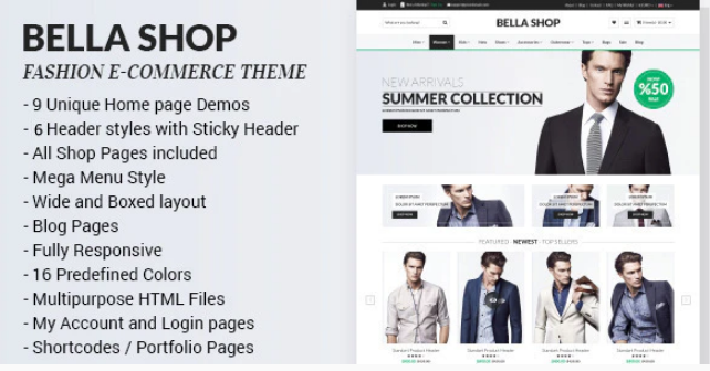 Bella eCommerce HTML Shop with RTL