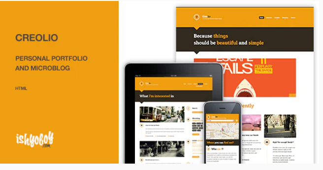 Creolio Personal portfolio and microblog HTML